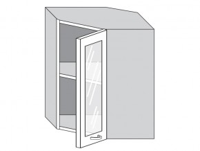 1.60.3у Шкаф настенный (h=720) угловой на 600мм со стекл. дверцей в Режи - rezh.магазин96.com | фото