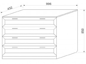 Комод с 4-мя ящиками в Режи - rezh.магазин96.com | фото