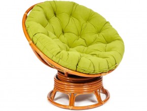 Кресло-качалка Papasan w 23/01 B с подушкой Cognac, флок Олива в Режи - rezh.магазин96.com | фото