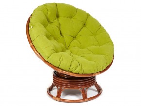 Кресло-качалка Papasan w 23/01 B с подушкой Pecan, флок Олива в Режи - rezh.магазин96.com | фото