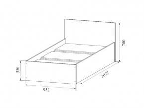Кровать одинарная (Без матраца 0,9*2,0) в Режи - rezh.магазин96.com | фото