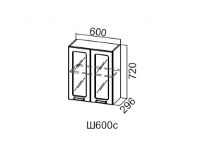 Ш600с/720 Шкаф навесной 600/720 (со стеклом) в Режи - rezh.магазин96.com | фото