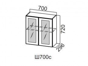 Ш700с/720 Шкаф навесной 700/720 (со стеклом) в Режи - rezh.магазин96.com | фото